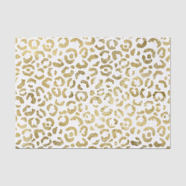Papel De Seda Impressão Leopard Dourada de Glam Luxuriosa