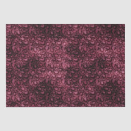 Papel De Seda Impressão Leopard Glam Burgundy