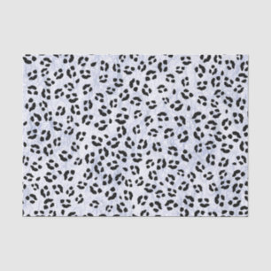 Papel De Seda Impressão Leopardo Branco