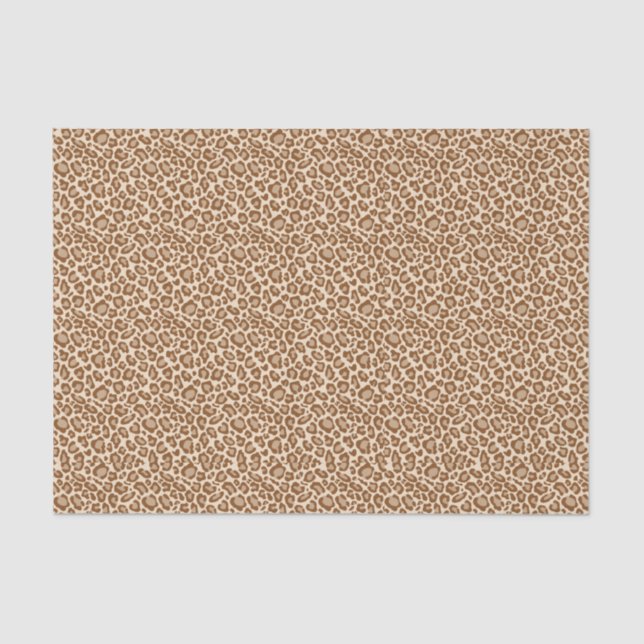 Papel De Seda Impressão Leopardo Castanho (Frente )