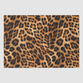 Papel De Seda Impressão Leopardo Chic Brown