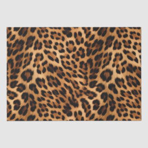 Papel De Seda Impressão Leopardo Chic Brown