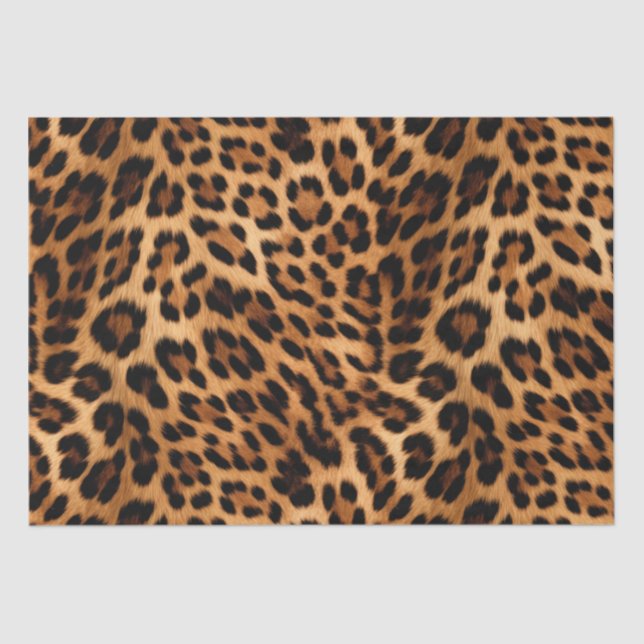 Papel De Seda Impressão Leopardo Chic Brown (Frente )