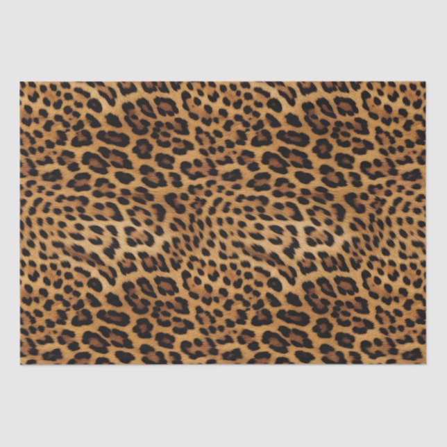 Papel De Seda Impressão Leopardo Chic Brown (Frente )
