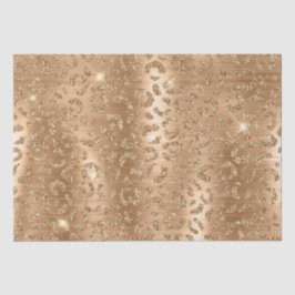 Papel De Seda Impressão Leopardo com Glitter Dourada