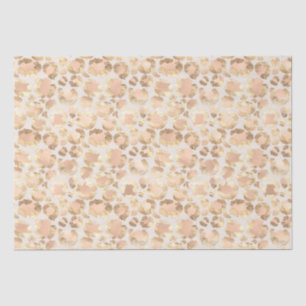 Papel De Seda Impressão Leopardo Cor-de-Rosa Rosa Dourada Chic