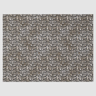 Papel De Seda Impressão Leopardo Dourada Chic