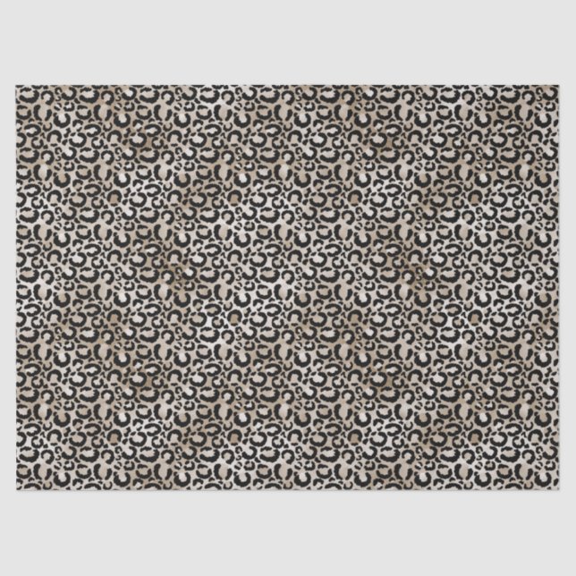 Papel De Seda Impressão Leopardo Dourada Chic (Frente )