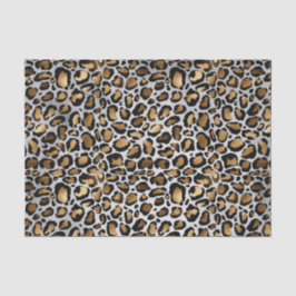Papel De Seda Impressão Leopardo Grande Metálico Glam