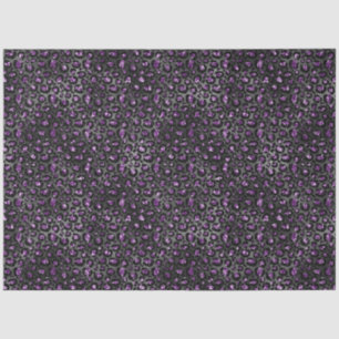 Papel De Seda Impressão Leopardo Preto Roxo