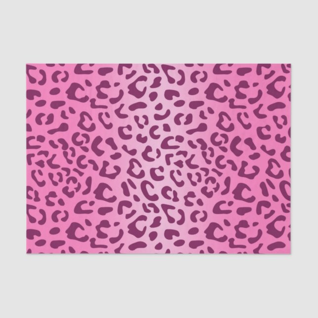 Papel De Seda Impressão Leopardo Rosa-na moda (Frente )