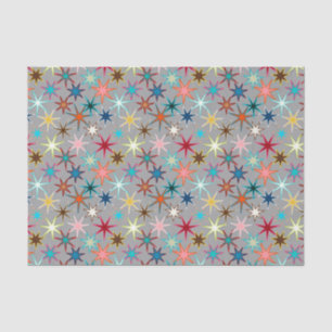 Papel De Seda Impressão moderno de Starburst, cores da jóia em