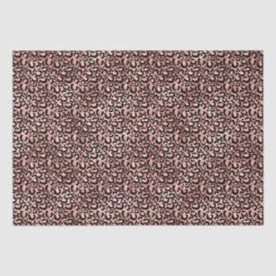 Papel De Seda Impressão Preta-Leopardo Rosa