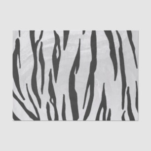 Papel De Seda Impressão preto e branco do tigre