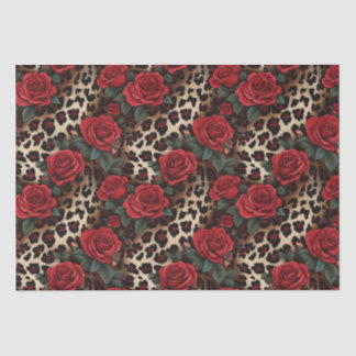 Papel De Seda Impressão rosa e Leopardo