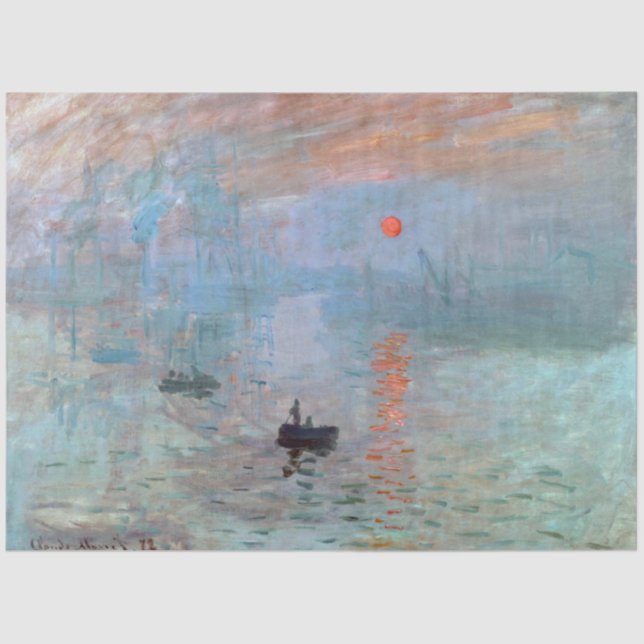 Papel De Seda Impressão, Sunrise, Claude Monet, 1872 (Frente )