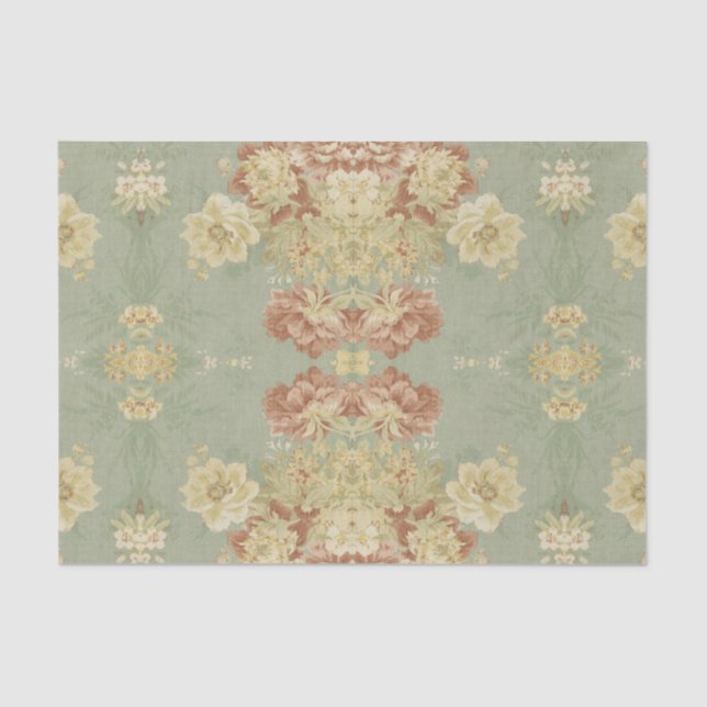 Papel De Seda Impressão Verde antigo (Frente )