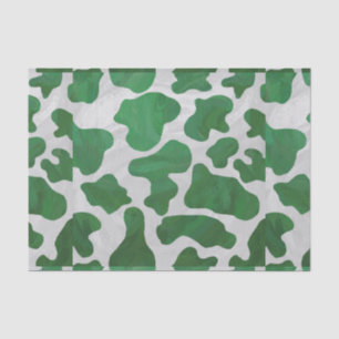 Papel De Seda Impressão Verde-Vaca e Branco