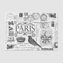 Papel De Seda Impressão Vintage