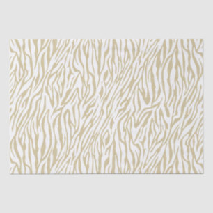 Papel De Seda Impressão Zebra Dourada
