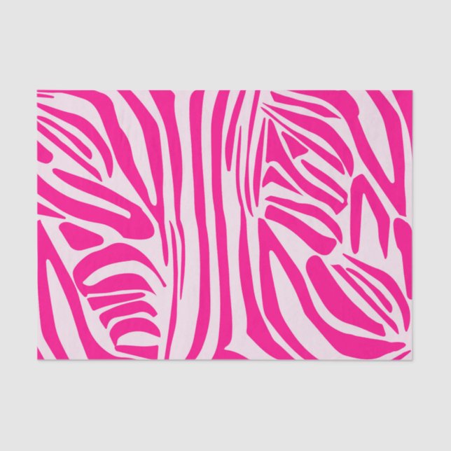 Papel De Seda Impressão zebra rosa (Frente )