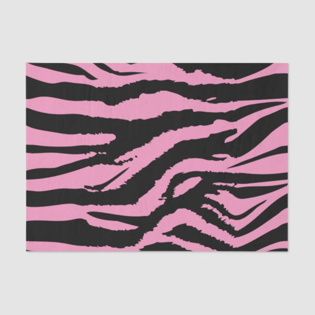 Papel De Seda Impressão Zebra Rosa (Frente )