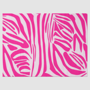 Papel De Seda Impressão zebra rosa