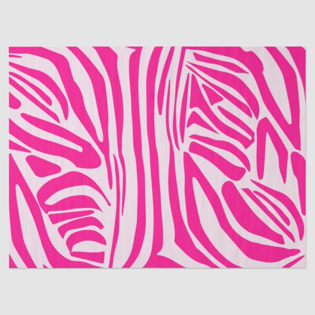 Papel De Seda Impressão zebra rosa (Frente )
