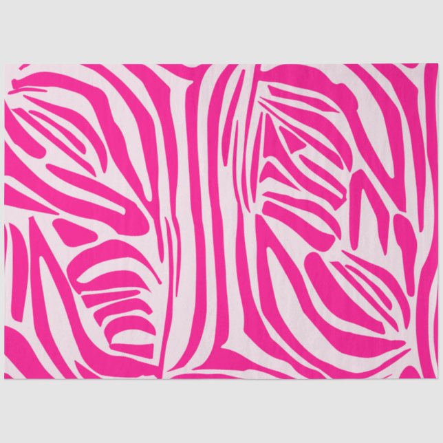 Papel De Seda Impressão zebra rosa (Frente )