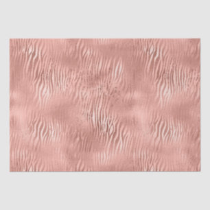 Papel De Seda Impressão Zebra rosa Dourada