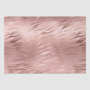 Papel De Seda Impressão Zebra rosa Dourada