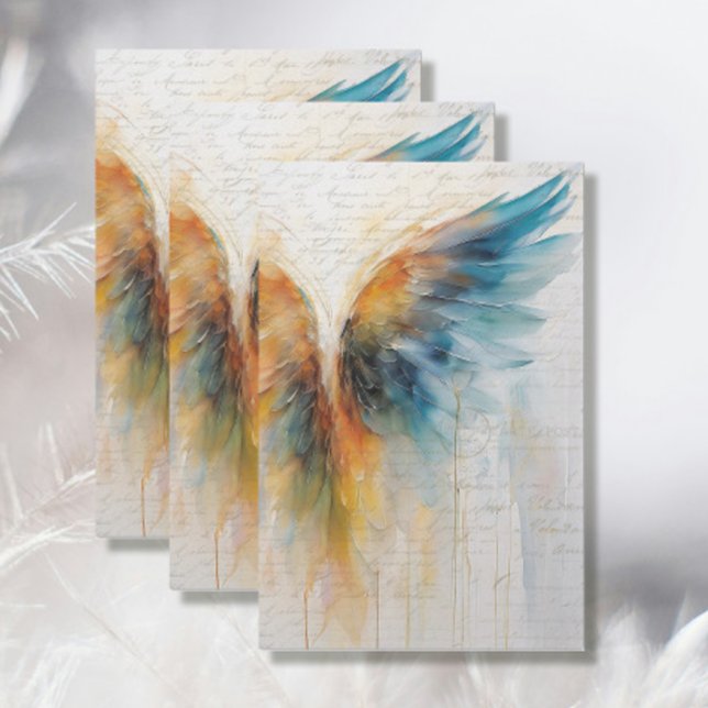 Papel De Seda Impressionismo do Abstrato etéreo Angel Wing (Criador carregado)