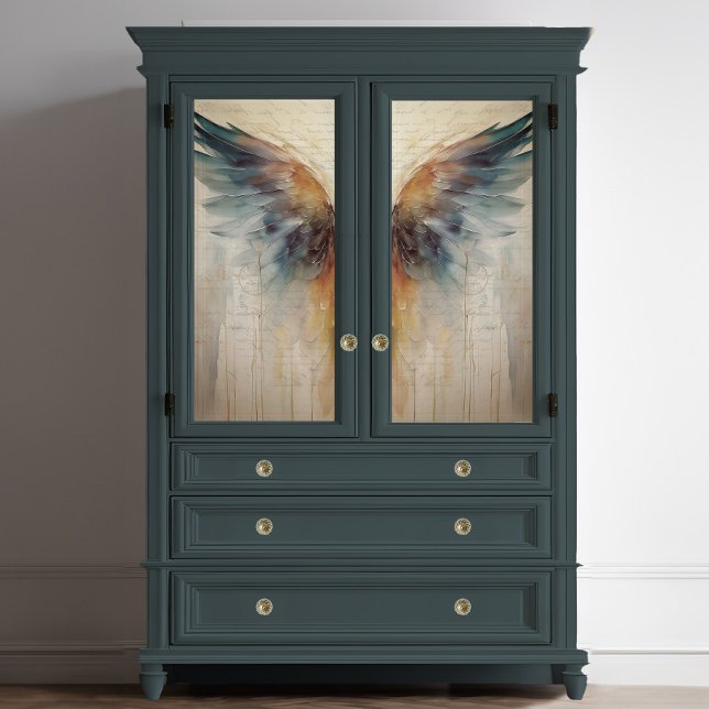 Papel De Seda Impressionismo do Abstrato etéreo Anjo ESQUERDO (Criador carregado)