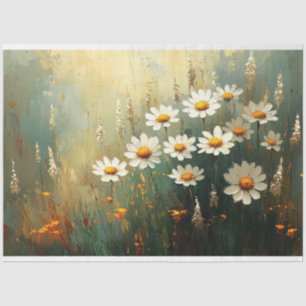 Papel De Seda Impressionista Daisy Field Art Decoupage
