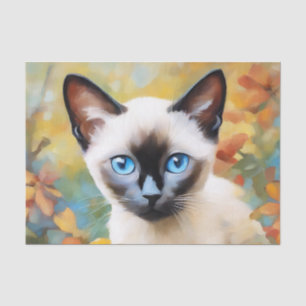 Papel De Seda Impressionista Siamese Kitten