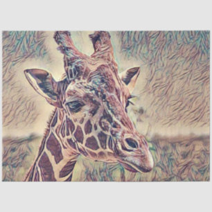 Papel De Seda Impressivet Animal - Giraffe