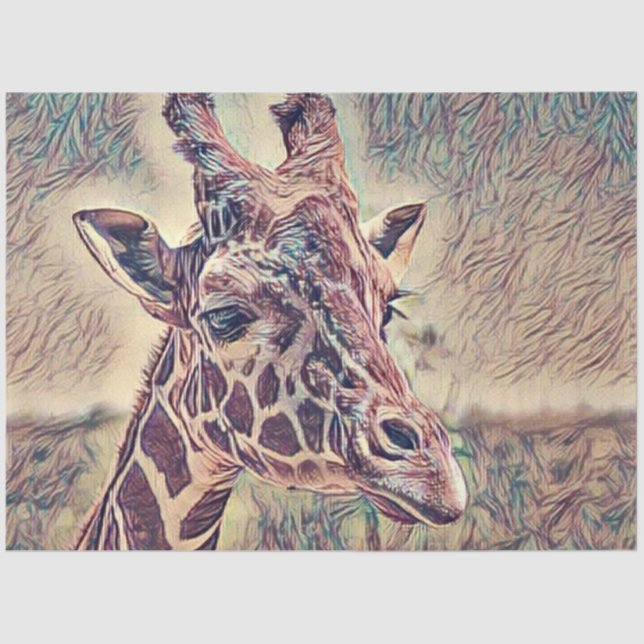 Papel De Seda Impressivet Animal - Giraffe (Frente )