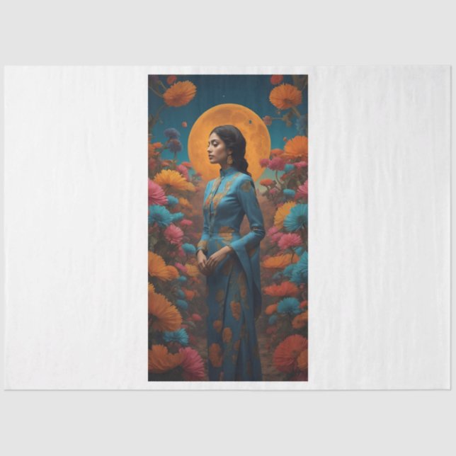 Papel De Seda In het bloemenveld decoupage tissue papier (Frente )