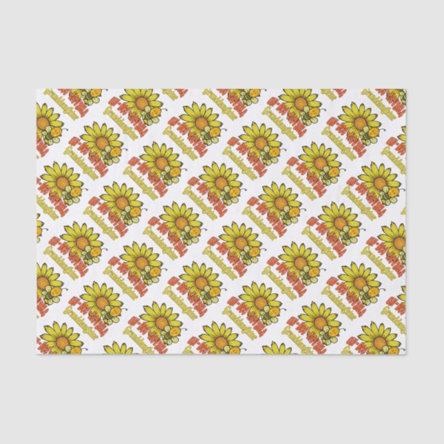 Papel De Seda Inacreditável neta, Girassóis e Abelhas (Frente )