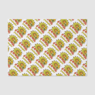 Papel De Seda Inacreditável neta Sunflower e Abelhas