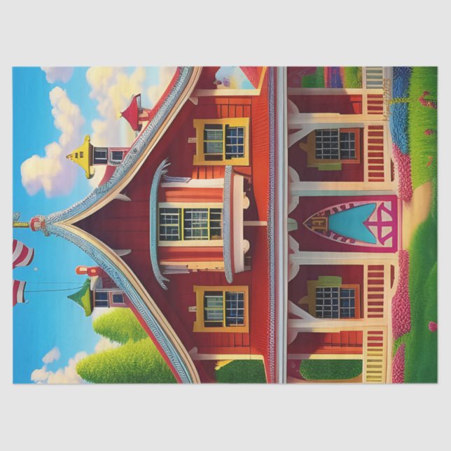 Papel De Seda Incrível Decoupage do Campo de Armação (Frente )