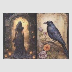 Papel De Seda Incrível Desligamento de Florais Góticos Fantástic