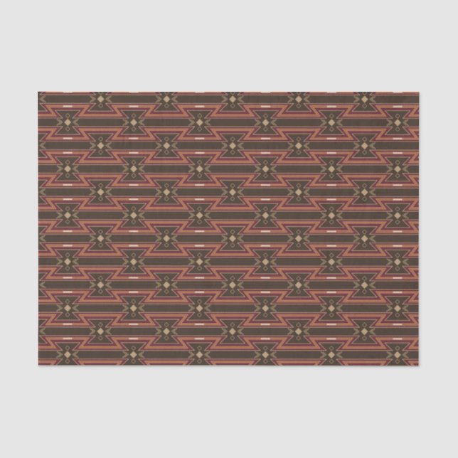 Papel De Seda Indígenas Impressão 2 - Tecido (Frente )