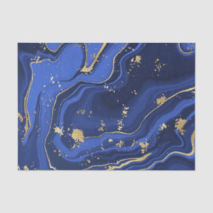 Papel De Seda Indigo Azul Líquido Marmorcolor