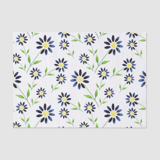 Papel De Seda Indigo Daisy Pattern (Frente )