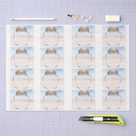Papel De Seda Individual Jars & Coastal Background Decoupage 