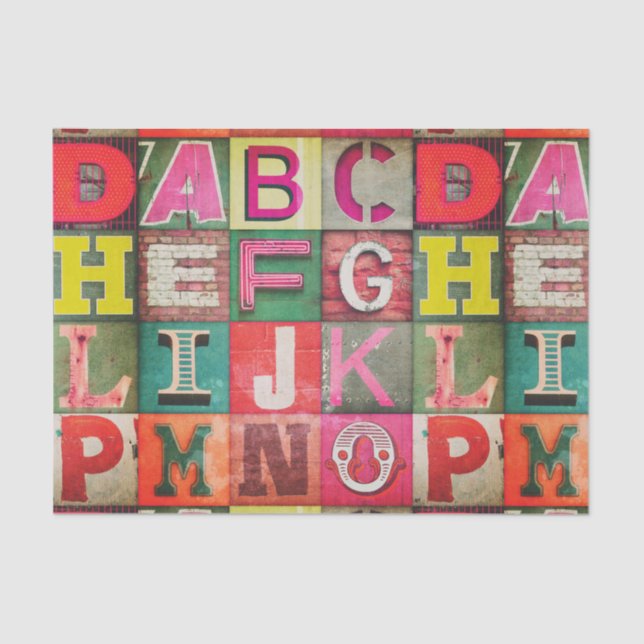 Papel De Seda Industrial lettering decoupage tissue or paper (Frente )