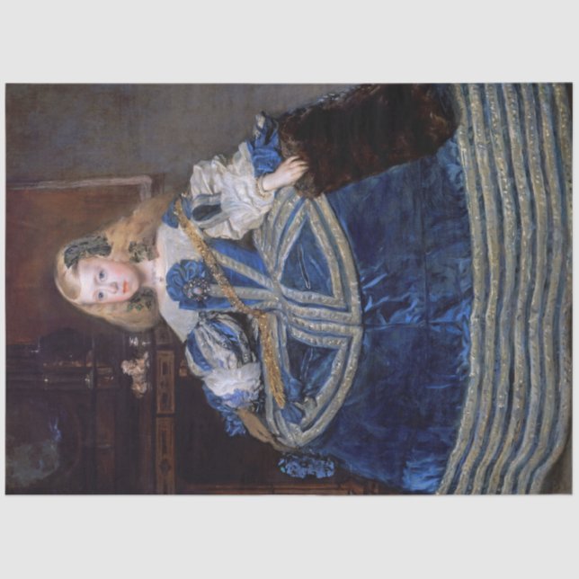Papel De Seda Infanta Margarita Teresa Blue Dress, Velazquez (Frente )