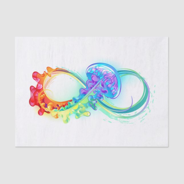 Papel De Seda Infinity with Rainbow Jellyfish (Frente )
