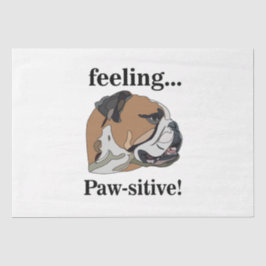 Papel De Seda Inglês Buldogue Sentindo Pawsitive Pet Birthday